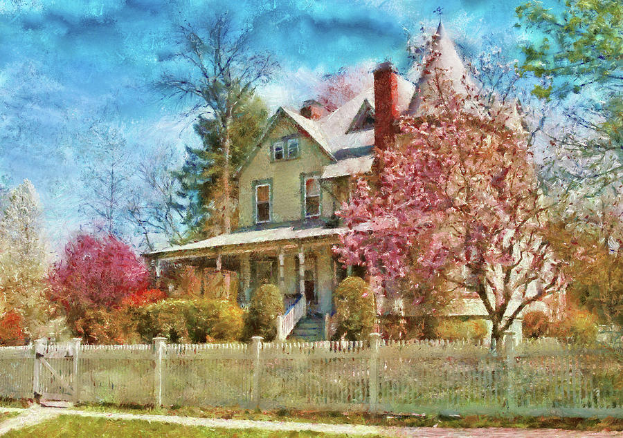 House - A Victorian Springtime Photograph by Mike Savad