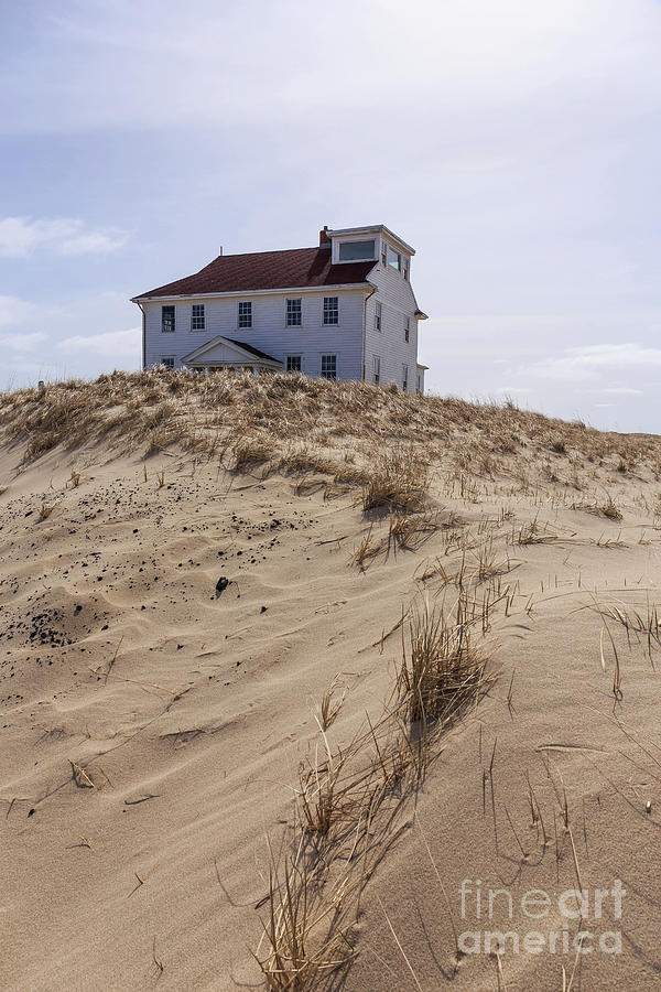 House Among the Sand Dunes Cape Cod Photograph by Edward Fielding