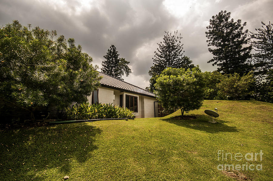 Tree Photograph - House and Garden by Charuhas Images