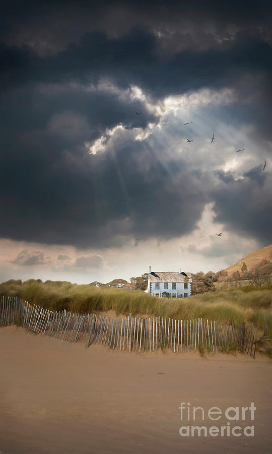 House At The Beach With Stormy Sky Photograph by Lee Avison