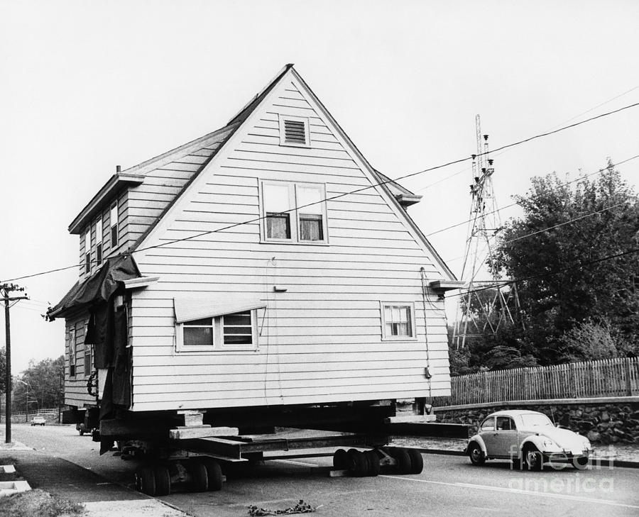 House Being Moved, C.1970s Photograph by H. Armstrong Roberts/ClassicStock