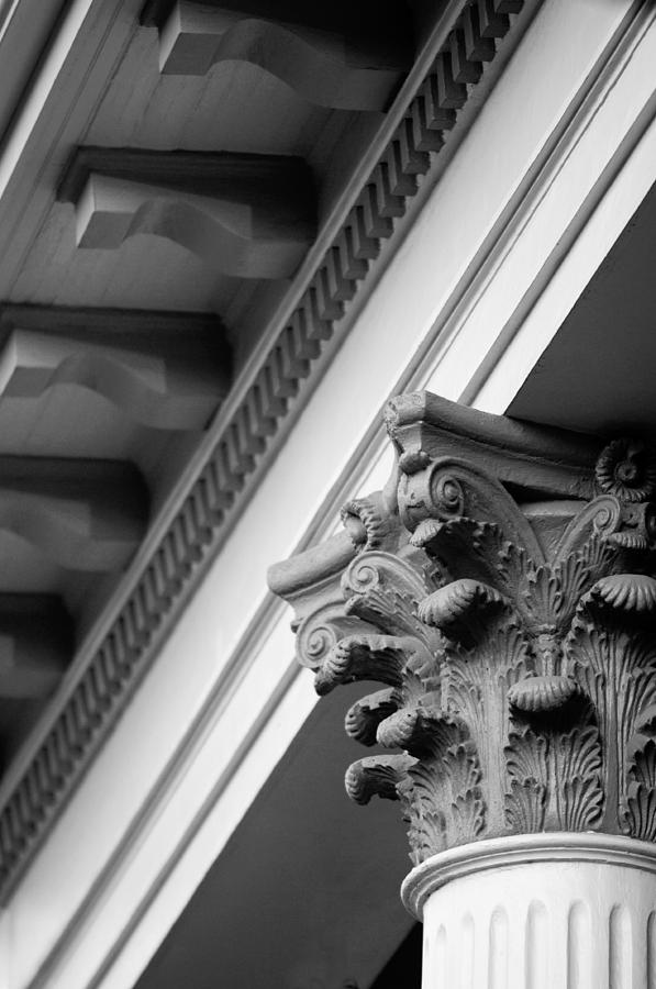 House Column black and white Photograph by Jill Reger
