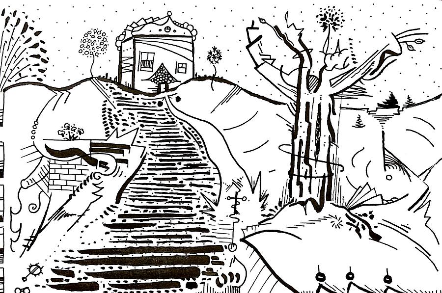 House Hill Drawing by Daniel Rustad House Hill Drawing by Daniel Rustad