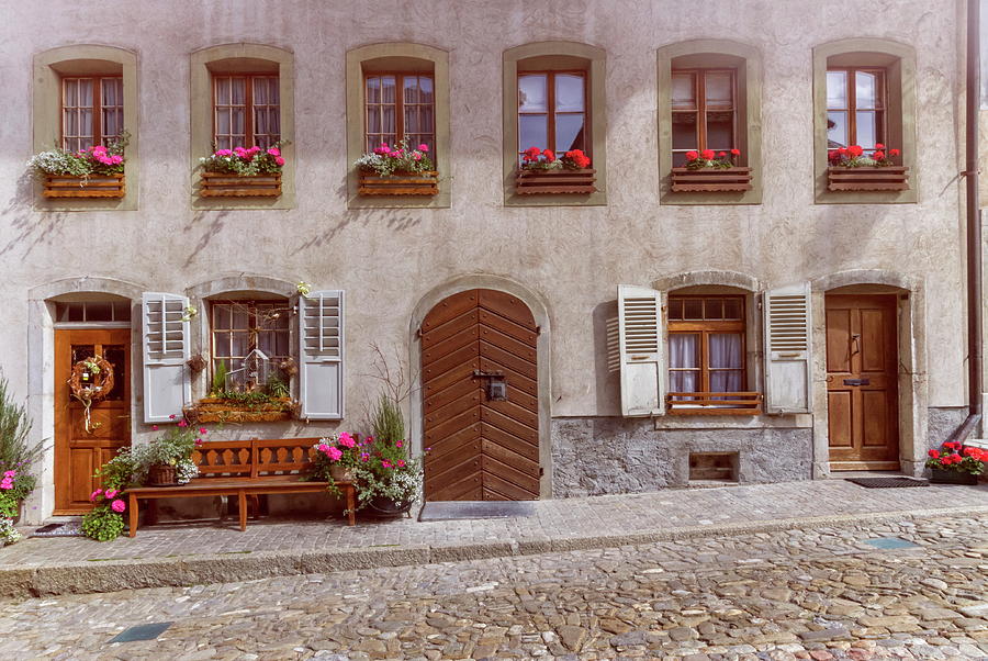 House in Gruyere village, Switzerland Photograph by Elenarts - Elena Duvernay photo