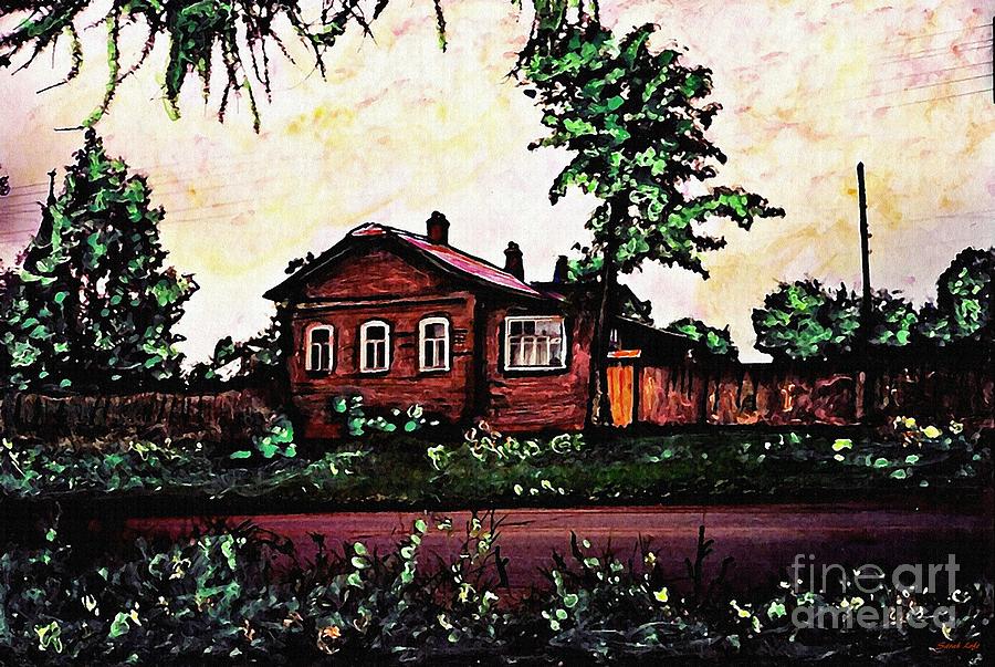 House in Sergiyev Posad   Mixed Media by Sarah Loft