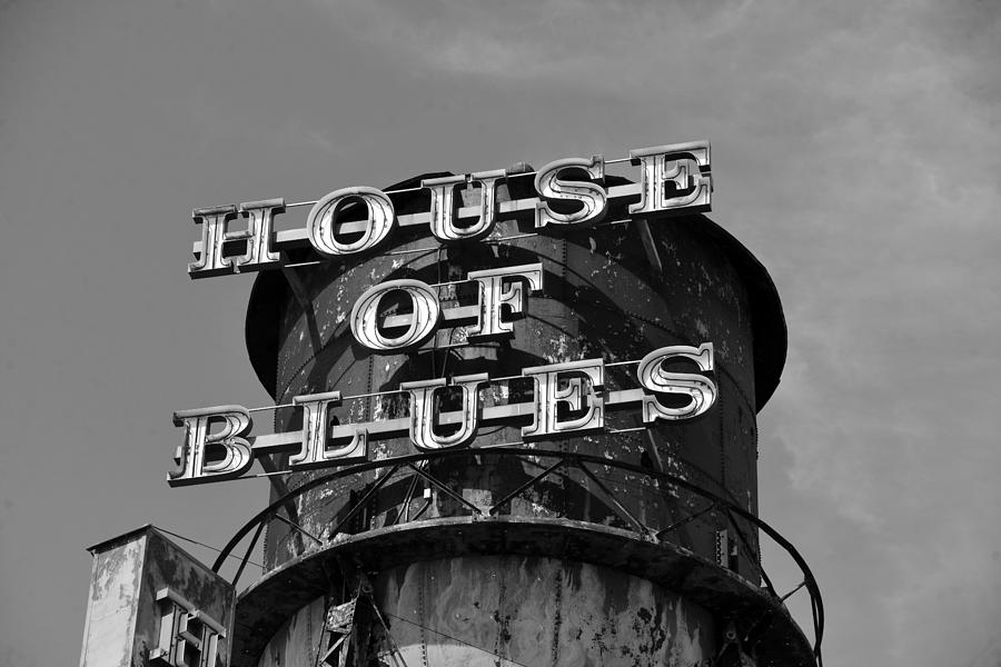 House of Blues in black and white Photograph by David Lee Thompson