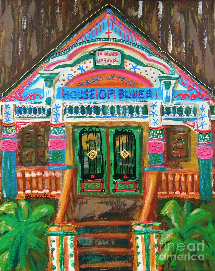 House of Blues Painting by JoAnn Wheeler