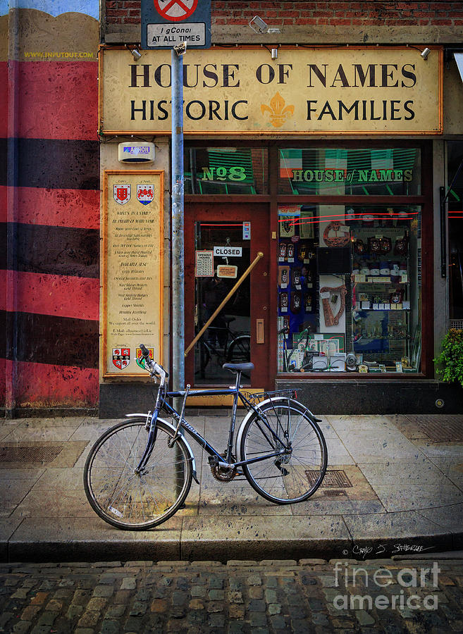 House of Names Bicycle Photograph by Craig J Satterlee