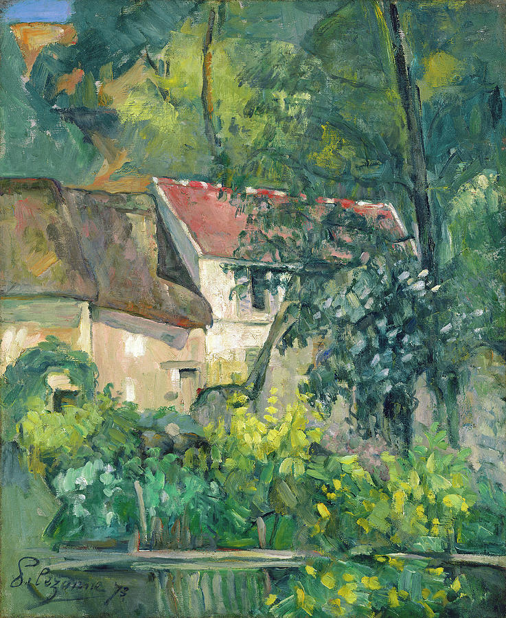 House of Pere Lacroix Painting by Paul Cezanne