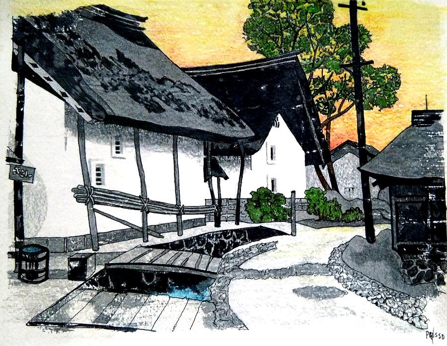 House Of The August Sunrise Painting