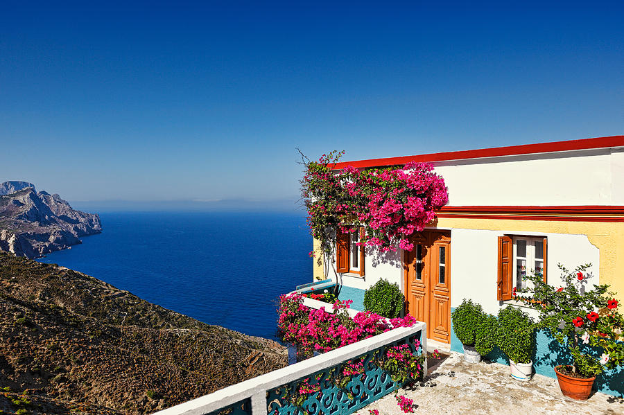 House of the village Olympos in Karpathos - Greece Photograph by Constantinos Iliopoulos