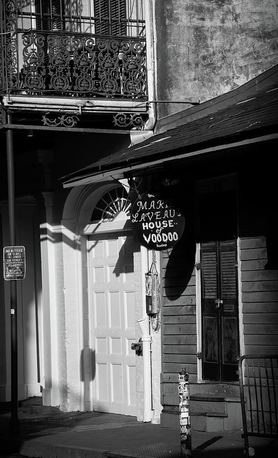 New Orleans Photograph - House of Voodoo Sunrise In Black and White by Greg and Chrystal Mimbs
