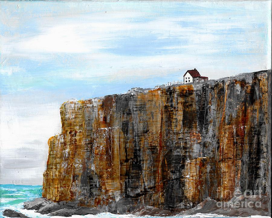 House on Cliff by Linda Crocco