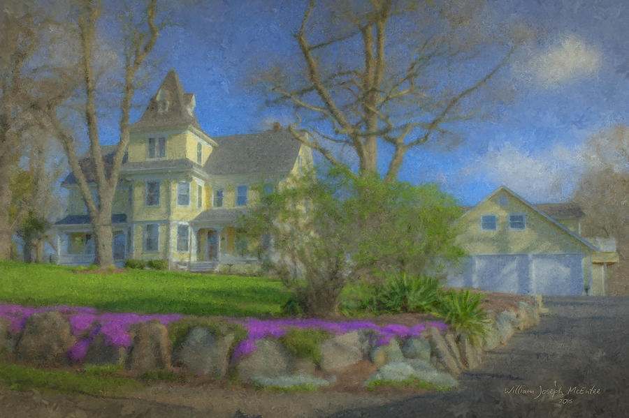 House on Elm St., Easton, MA Painting by Bill McEntee