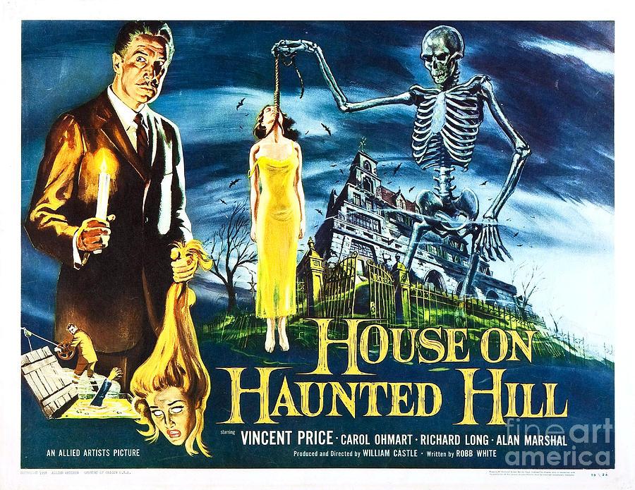 Vintage House on Haunted Hill Movie Poster// Classic Movie Poster//Movie Poster/ 