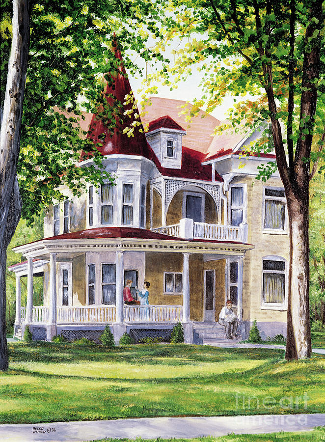 House on Maple Street Painting by Roger Witmer