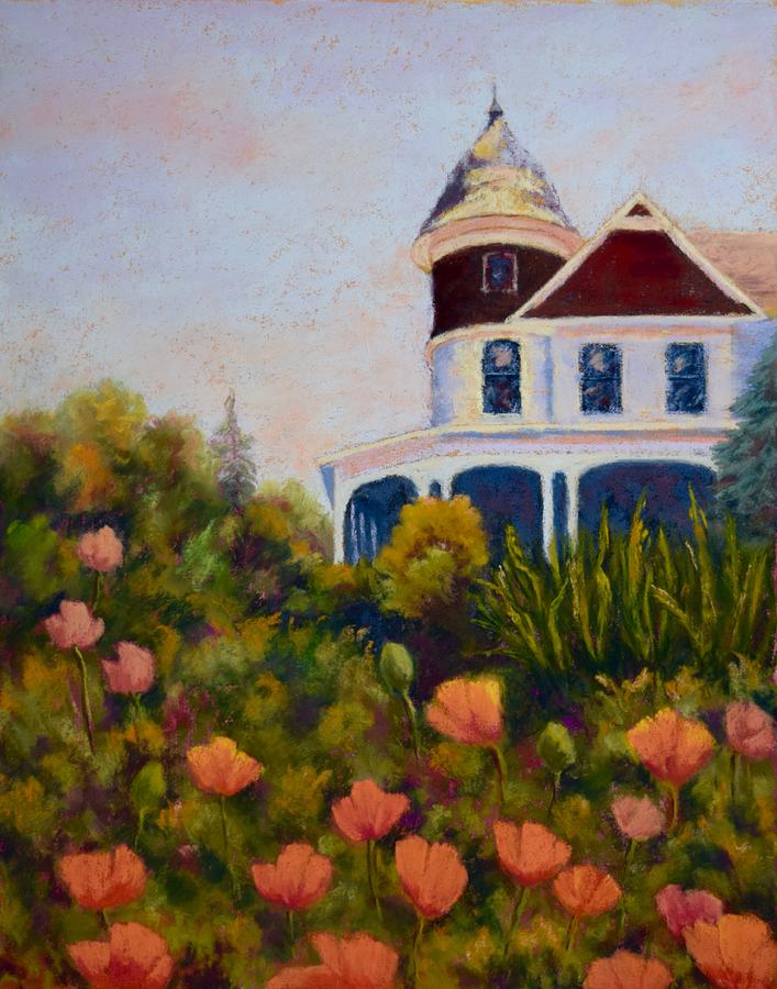 House on the Hill Painting by Nancy Jolley