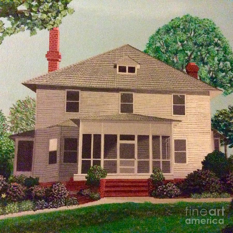 House on the Station Painting by Betty Kaye