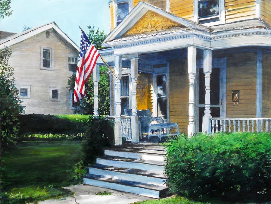 House On Washington Street Painting by William Brody