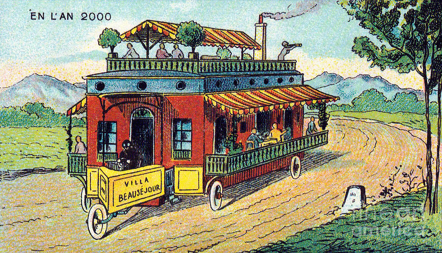 House On Wheels, 1900s French Postcard Photograph by Science Source