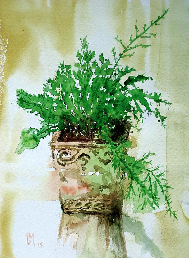 Still Life Painting - Asparagus Fern by Pete Maier