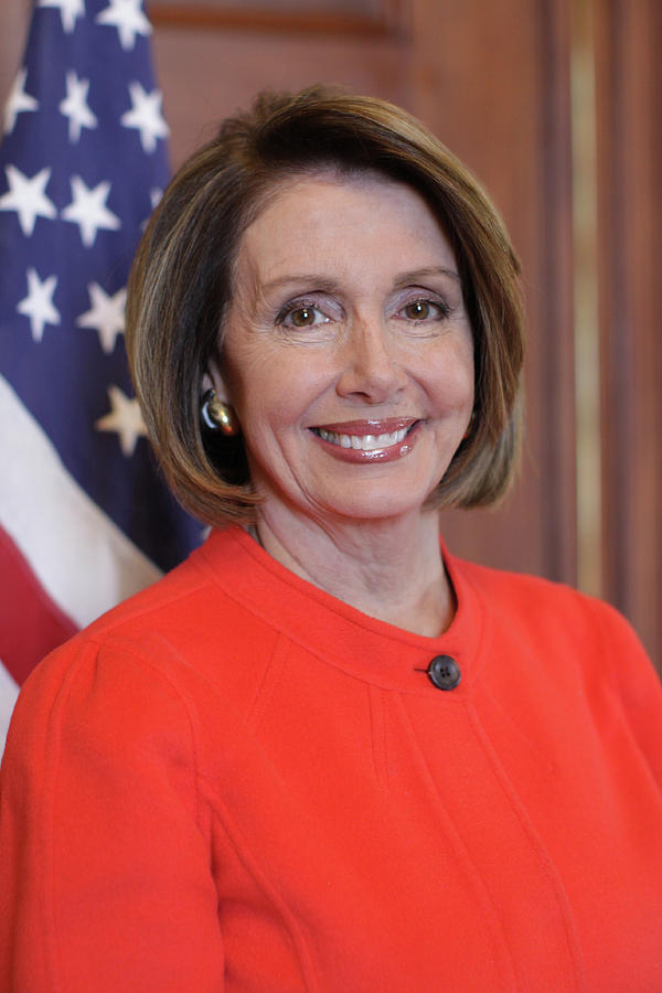 Nancy Pelosi Painting - House Speaker Nancy Pelosi of California  by Celestial Images