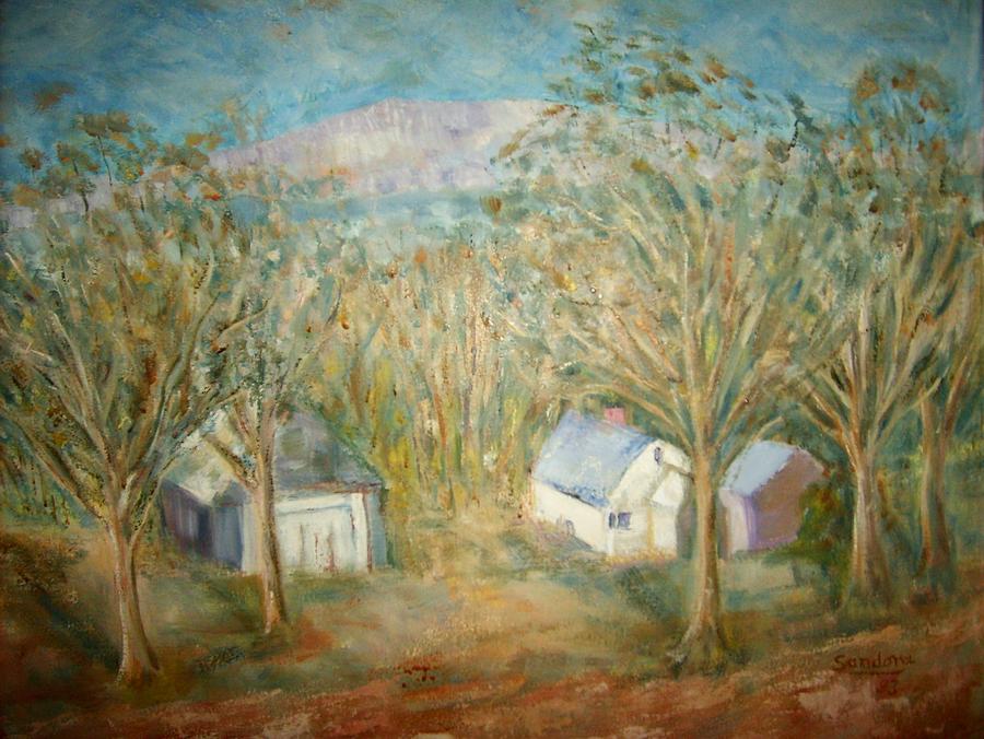 House with overlooking mountain Painting by Joseph Sandora Jr House with overlooking mountain Painting by Joseph Sandora Jr