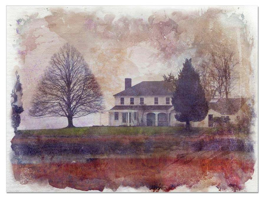 House With The Perfect Tree Digital Art by Kathleen Moroney