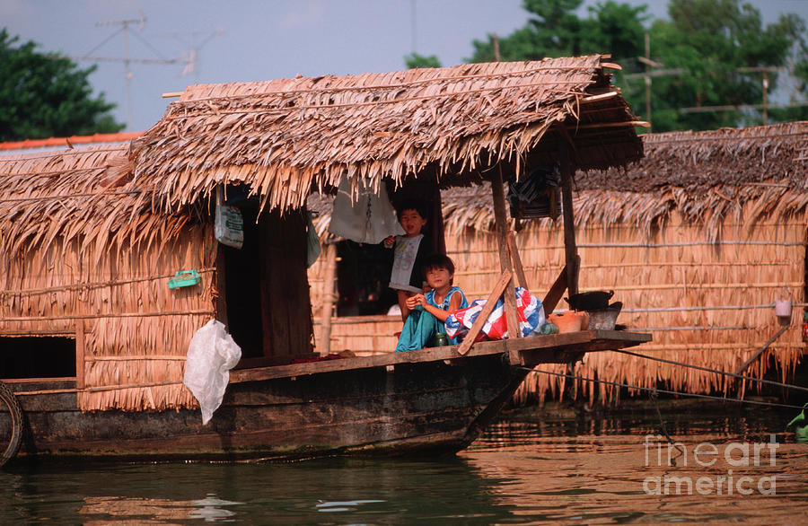 Houseboat in Mekongdelta Photograph by Silva Wischeropp