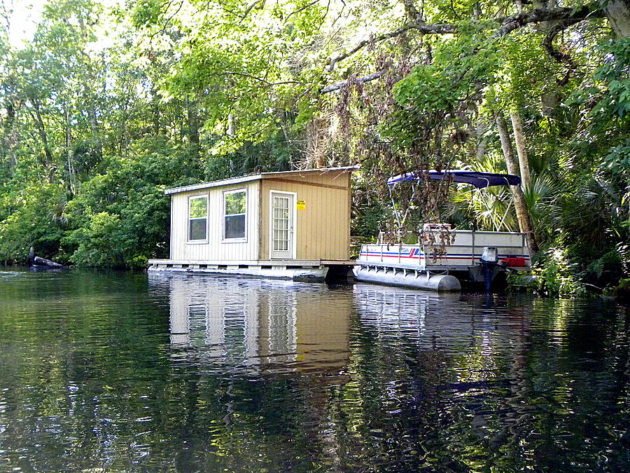 Houseboat on the Wekiva River  Photograph by Christopher Mercer