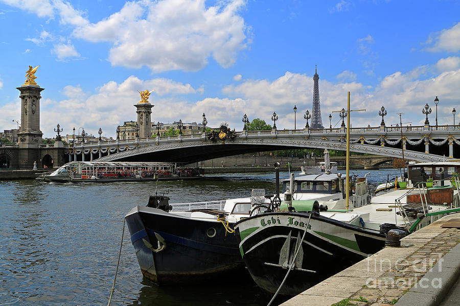 Houseboats on the Seine Photograph by Louise Heusinkveld