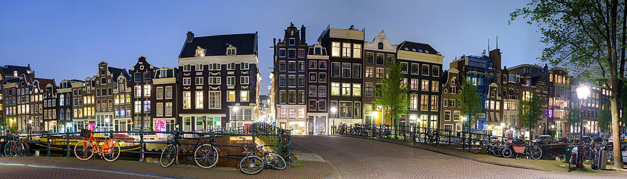Architecture Photograph - Houses Along The Singel by Panoramic Images