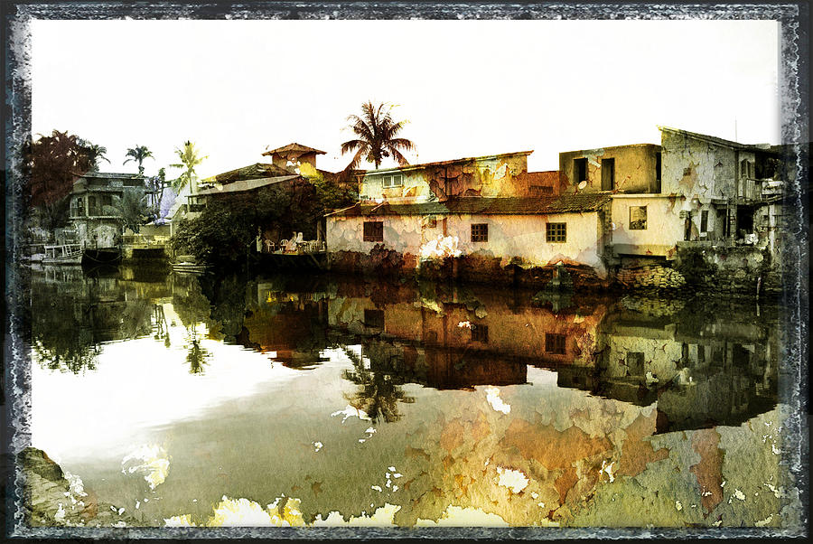 Landscape Photograph - Houses by the River by Valmir Ribeiro