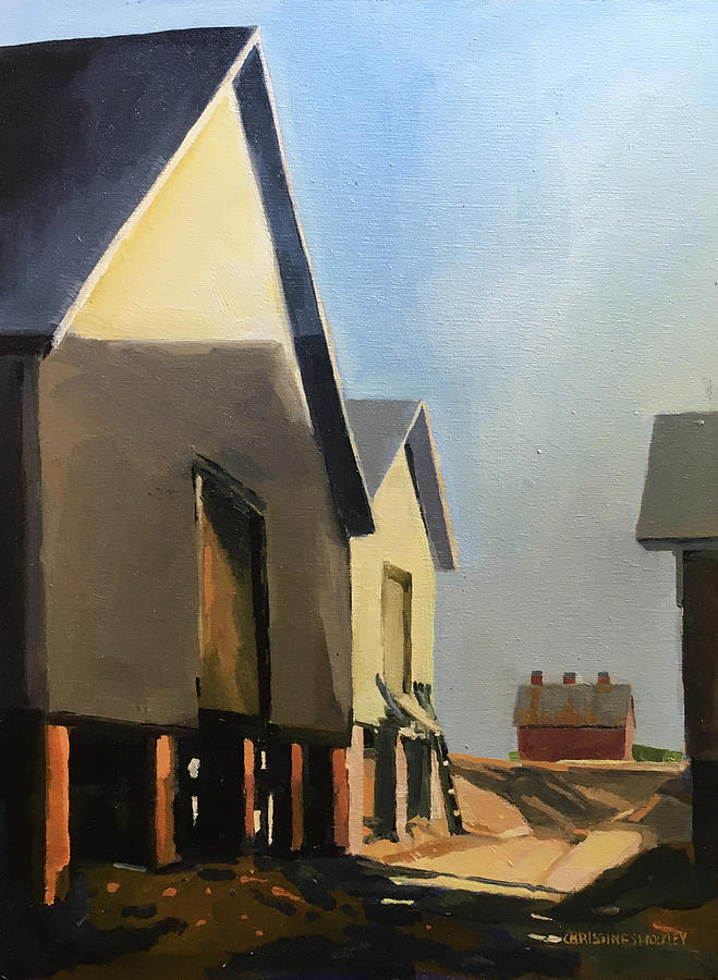 Grain Houses Painting by Chris Gholson