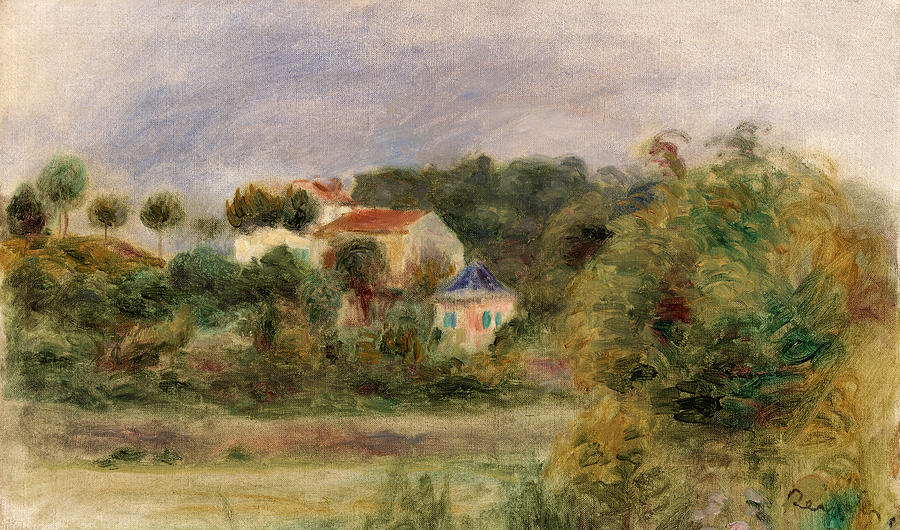 Pierre Auguste Renoir Painting - Houses in a Park by Pierre-Auguste Renoir