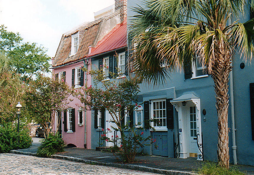 Landmark Photograph - Houses in Charleston SC by Susanne Van Hulst