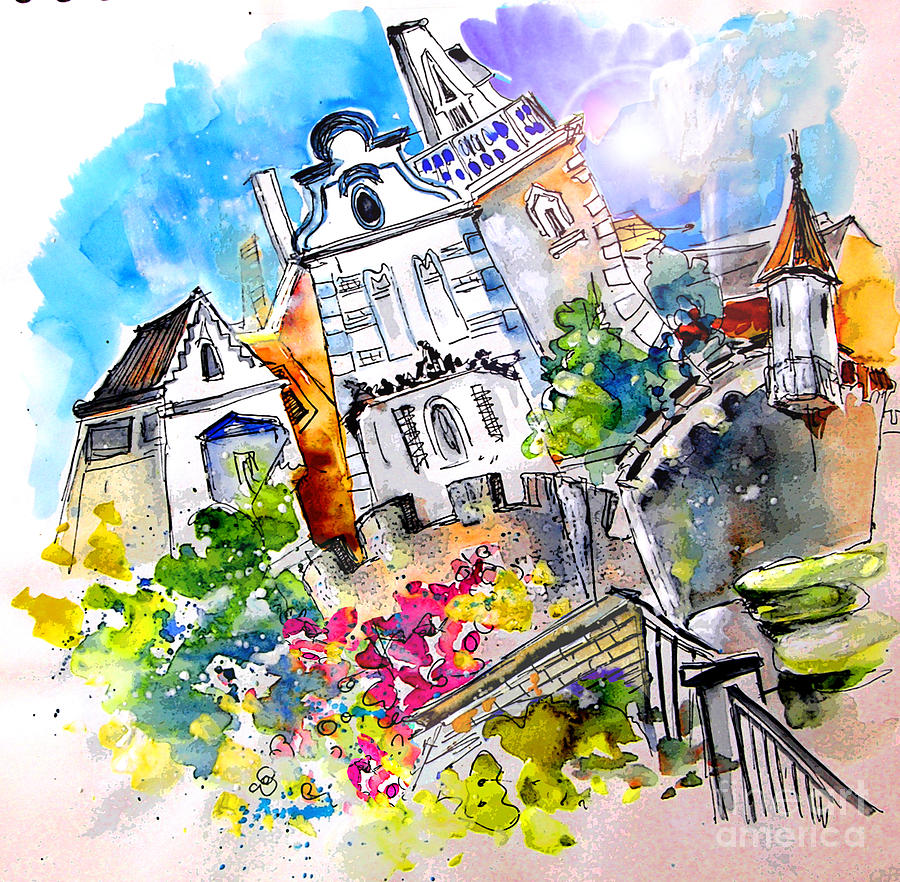 Houses in Ponte de Lima Painting by Miki De Goodaboom