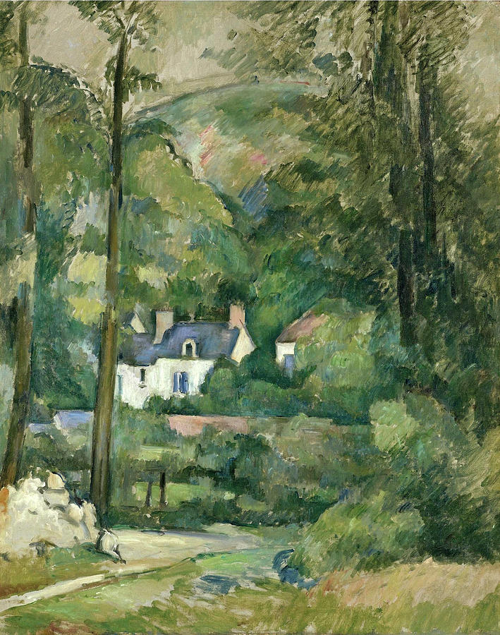 Houses In The Greenery Painting by Paul Cezanne