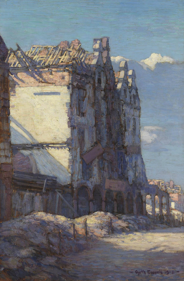 Houses In The Place Hotel De Ville, Arras Painting by Gyrth Russell