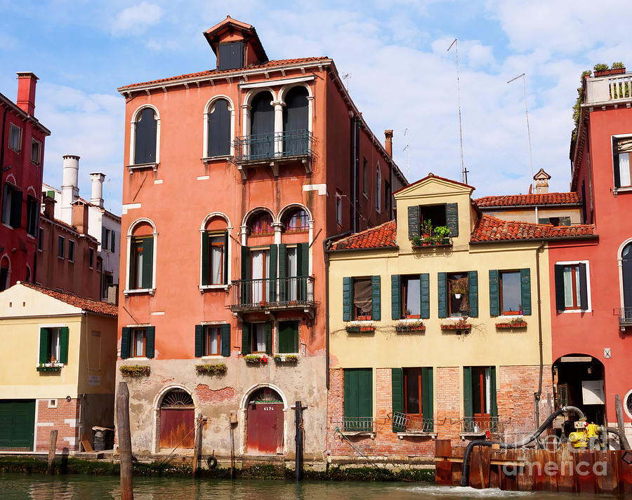 Houses near Campo San Giovanni e Paolo in Castello Venice Italy Photograph by Louise Heusinkveld