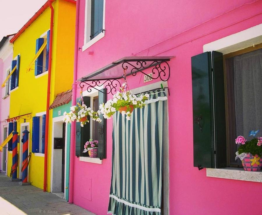 Architecture Photograph - Houses of Burano 8 by Happy Home Artistry