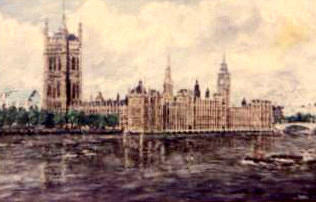 Houses Of Paliament England Painting by Mackenzie Moulton
