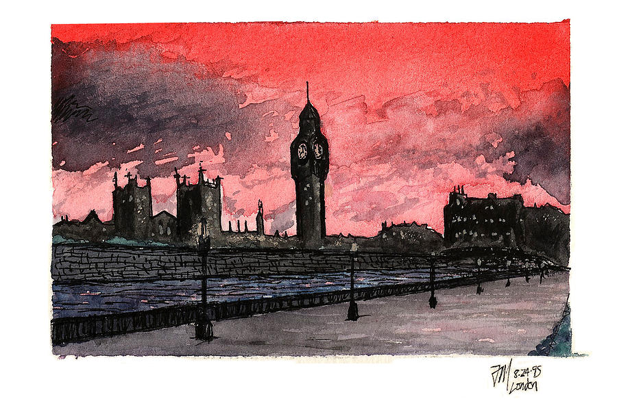 Houses of Parliment Painting by Joe Michelli