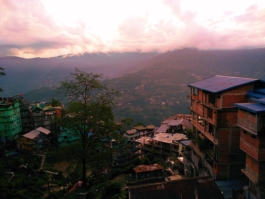 Houses on mountain Photograph by Nilu Mishra