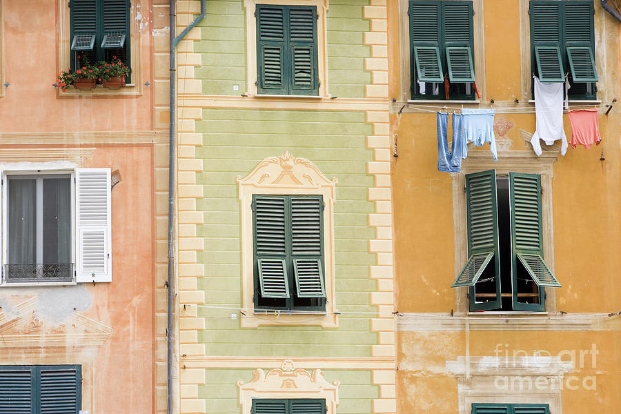 Italia Photograph - Houses, Portofino, Italy by Damian Davies Italia Photograph - Houses, Portofino, Italy by Damian Davies