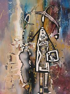 Humor Painting - Housewife by Olga Dmytrenko Humor Painting - Housewife by Olga Dmytrenko