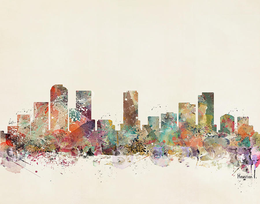 Houston City Painting by Bri Buckley