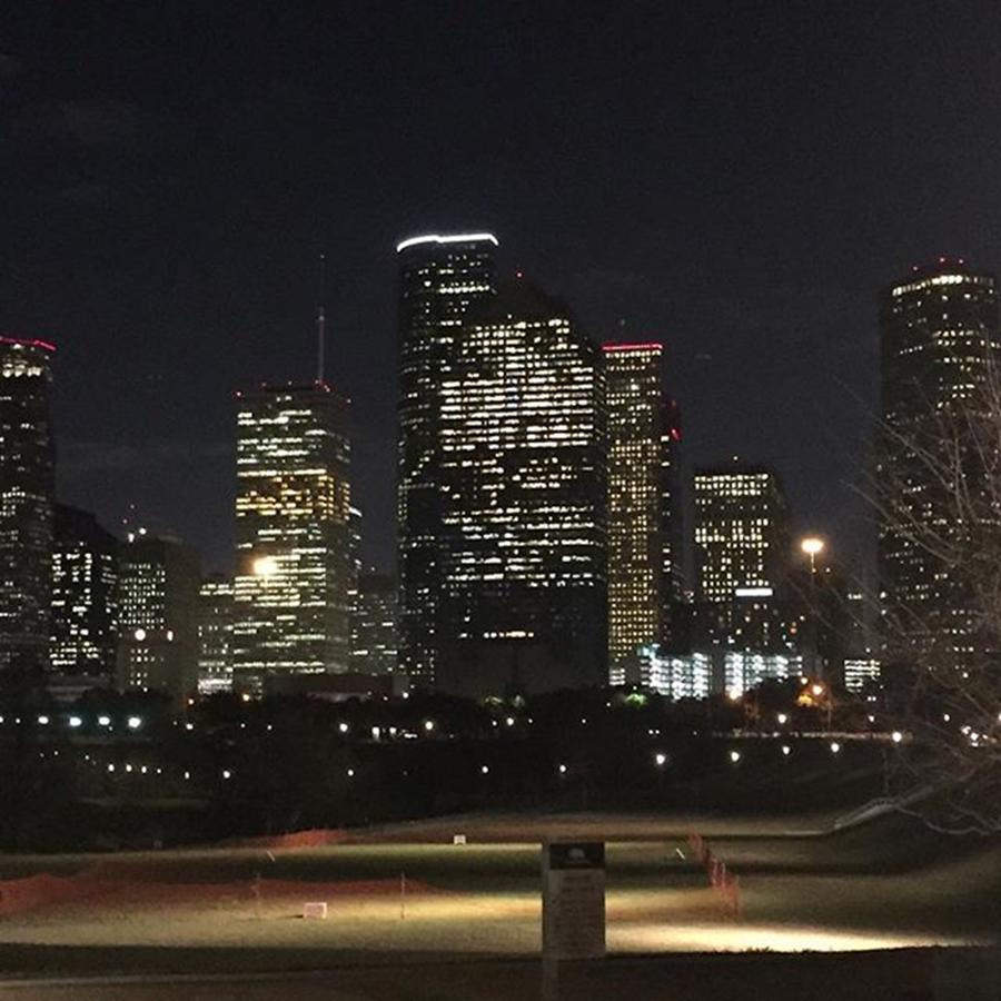 Houston Photograph - Houston Evening! #downtown #houston by Gin Young