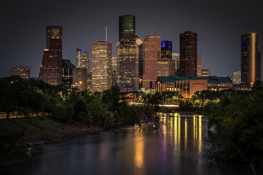 Houston Lights Photograph by Tom Weisbrook Fine Art America