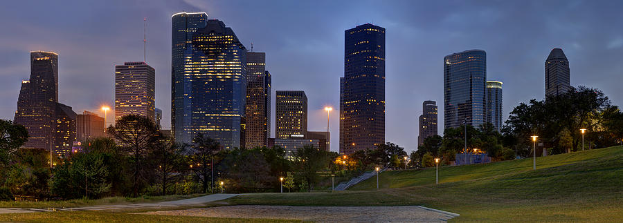 Houston Nighttime Skyline Photograph by Mike Harlan - Fine Art America